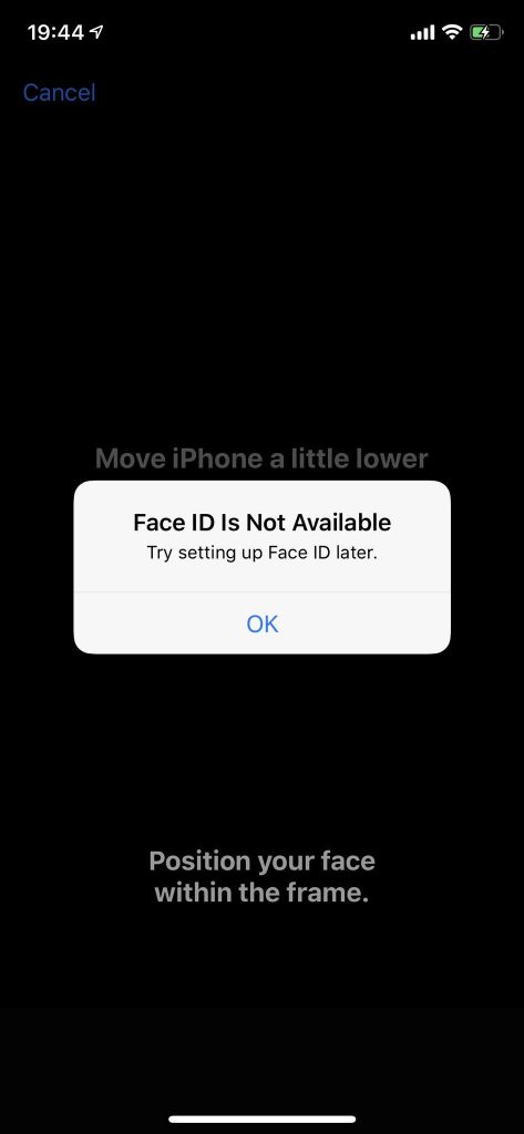 Face ID Is Not Available
